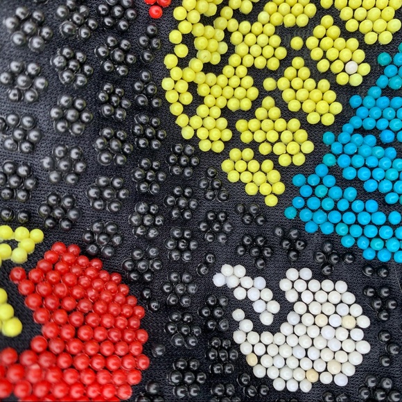 UNIQUE TWIN BIRD BEADED DRAWSTRING BAG - Picture 4 of 5